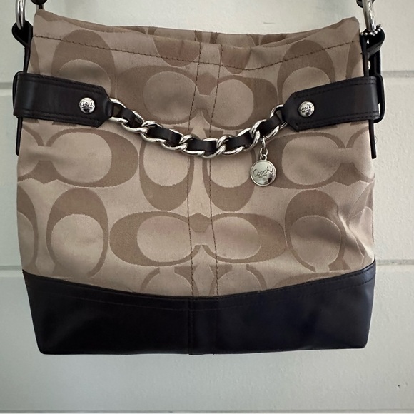 Coach Signature Convertible Crossbody/Shoulder Bag Tan Brown H1149 F18862 - Picture 5 of 16